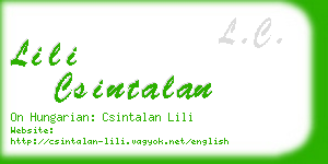 lili csintalan business card